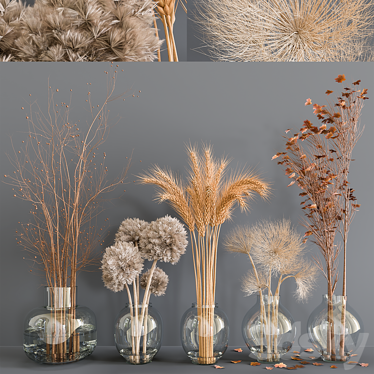 Autumn Bouquets 3DS Max - thumbnail 1