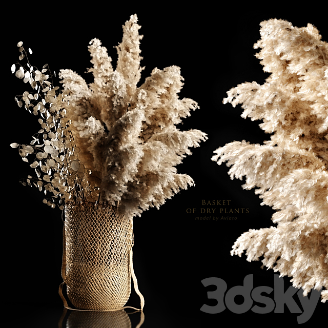 Basket of dry plants 3DSMax File - thumbnail 1