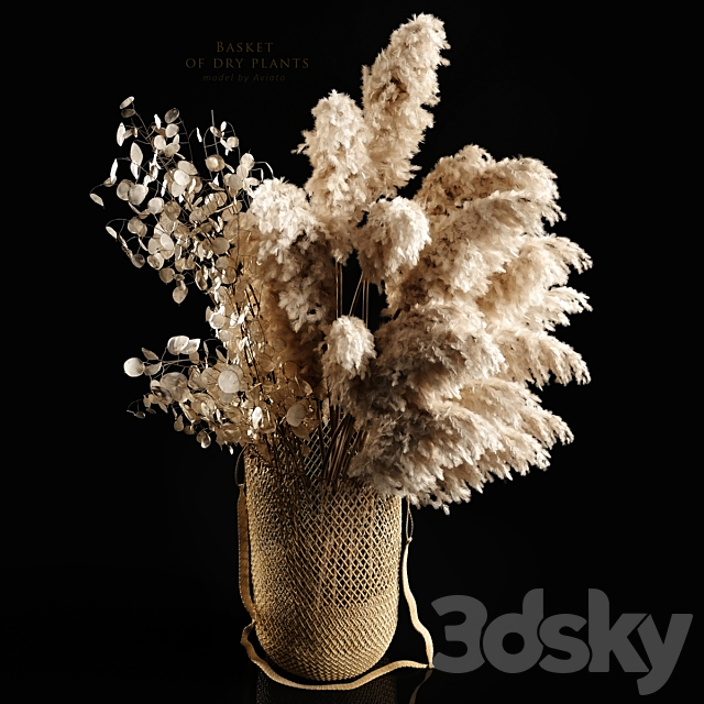 Basket of dry plants 3DSMax File - thumbnail 2