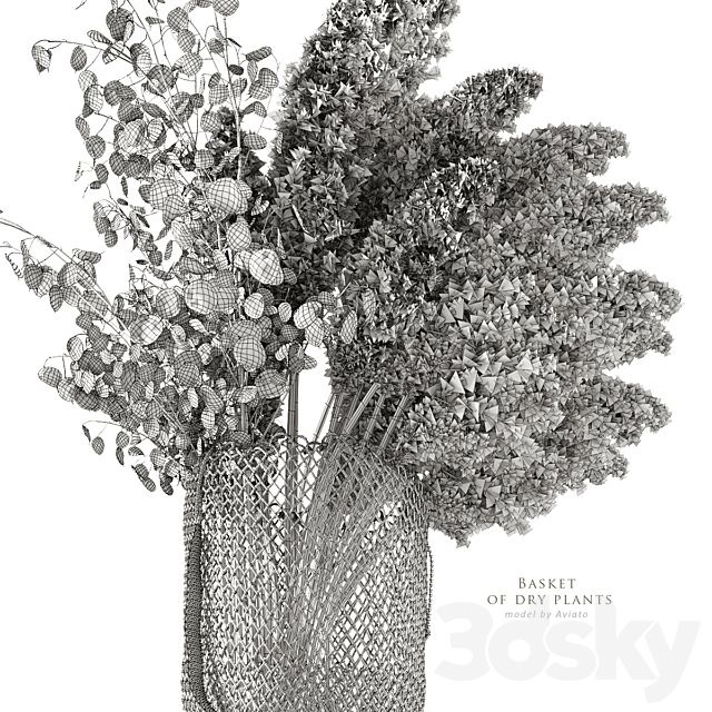 Basket of dry plants 3DSMax File - thumbnail 5