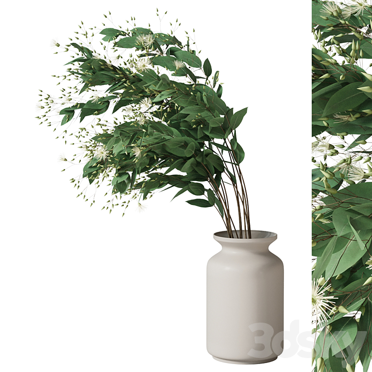 Boquet eucalyptus 3DS Max - thumbnail 1