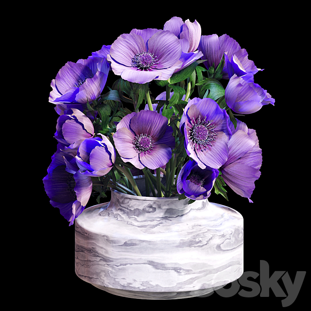 Bouquet 02 3DS Max Model - thumbnail 2