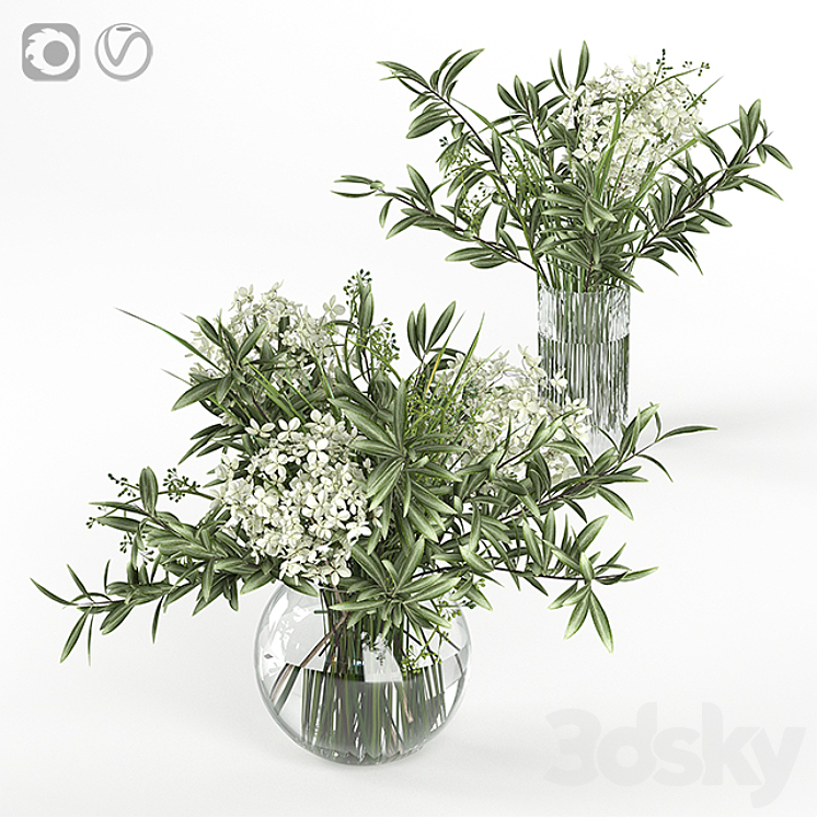 Bouquet 3 3DS Max Model - thumbnail 1