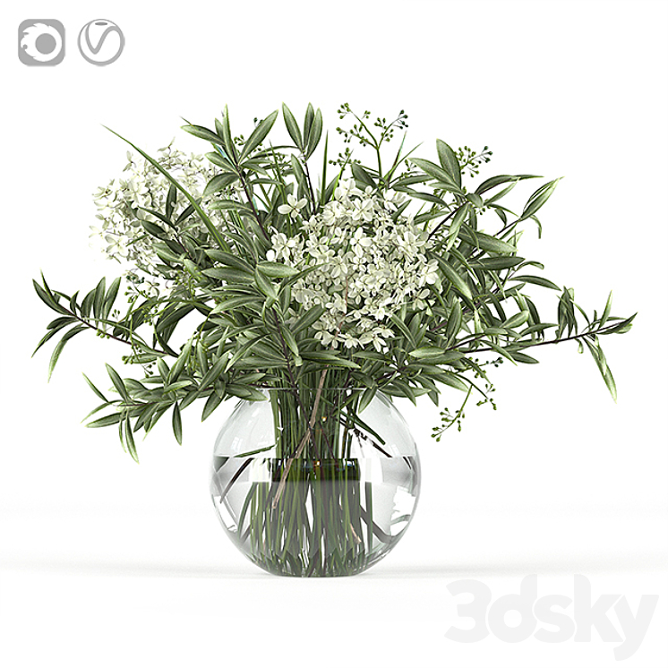 Bouquet 3 3DS Max Model - thumbnail 2