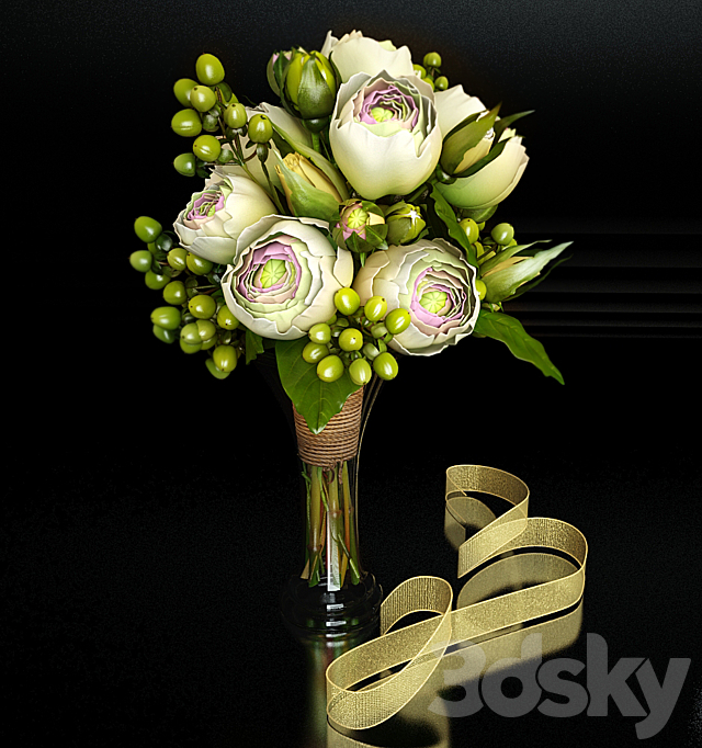 bouquet bouquet of ranunkulyusov 3DSMax File - thumbnail 1