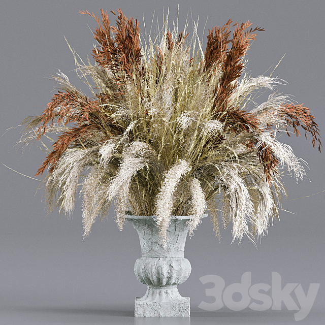 Bouquet Collection 13 – Decorative Dried Branches and Pampas 3DSMax File - thumbnail 1