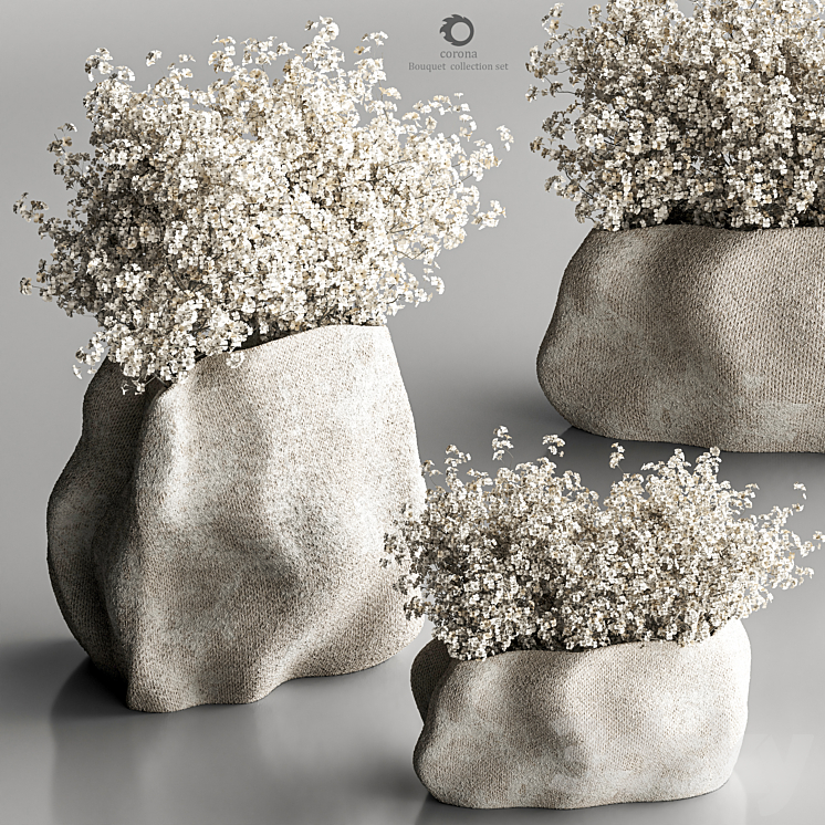 Bouquet collection set 012 3DS Max Model - thumbnail 1