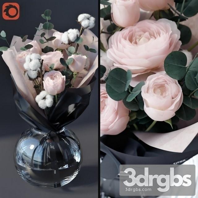 Bouquet Cotton 3dsmax Download - thumbnail 1