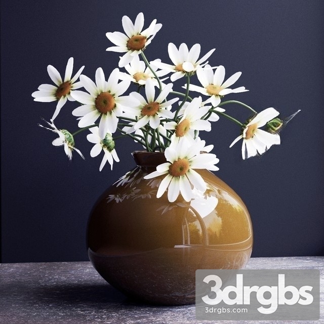 Bouquet Flowers Vase 9 3dsmax Download - thumbnail 1