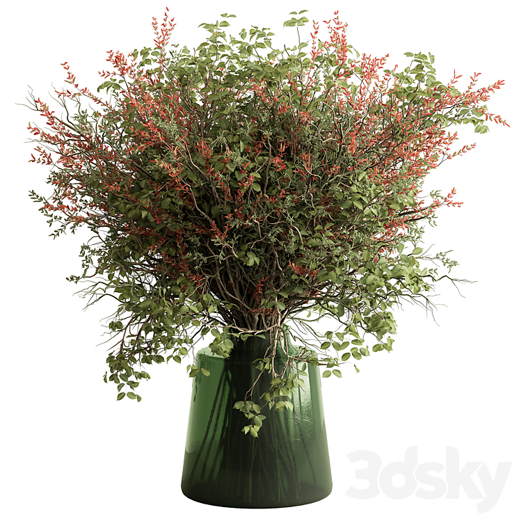 Bouquet – Green Branch 115 3DS Max - thumbnail 1