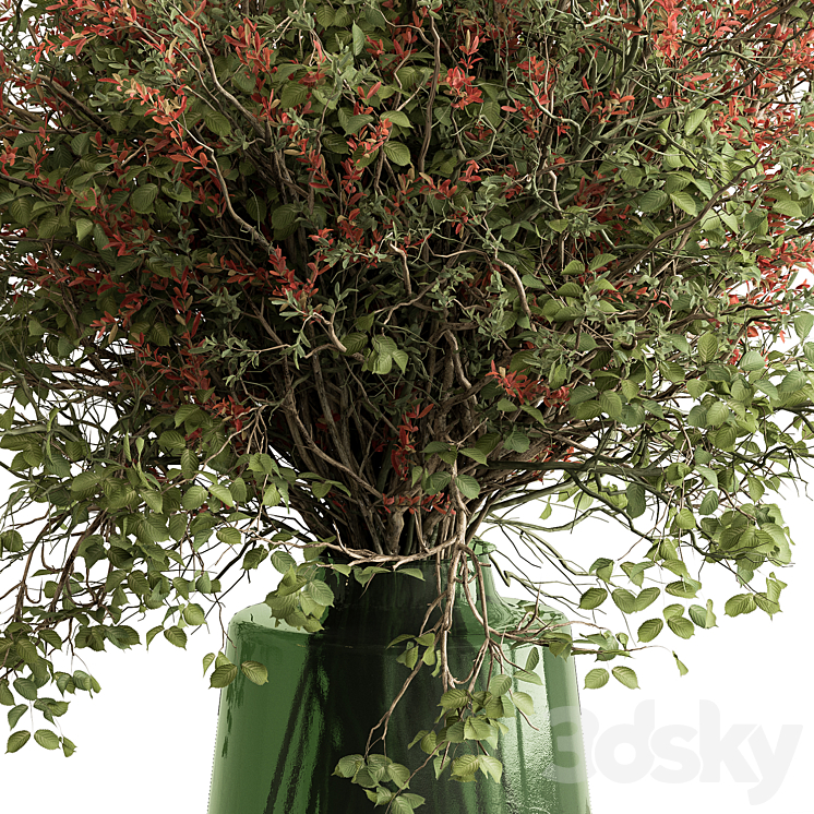 Bouquet – Green Branch 115 3DS Max - thumbnail 2