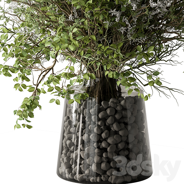 Bouquet – Green Branch 124 3DS Max Model - thumbnail 3