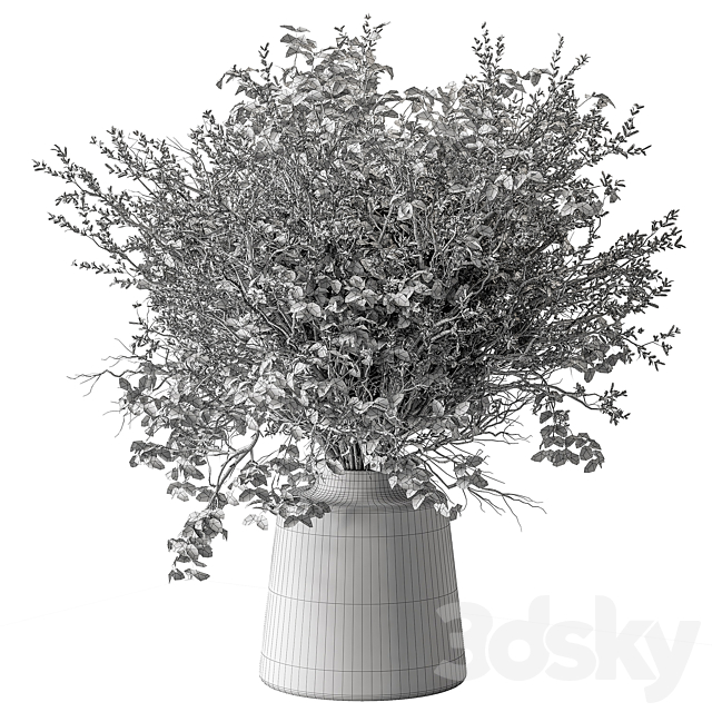 Bouquet – Green Branch 124 3DS Max Model - thumbnail 4