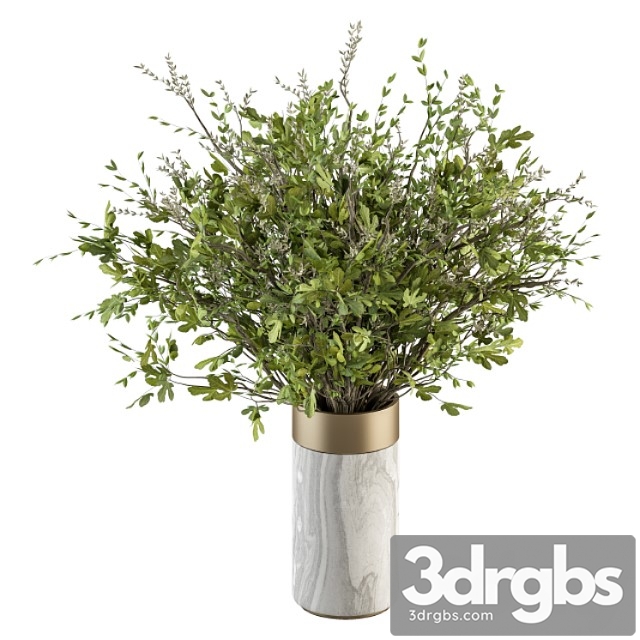 Bouquet – green branch in stone vase 55 - thumbnail 1