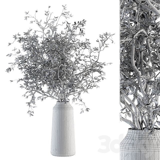 Bouquet – Green Branch in vase 40 3DS Max Model - thumbnail 5