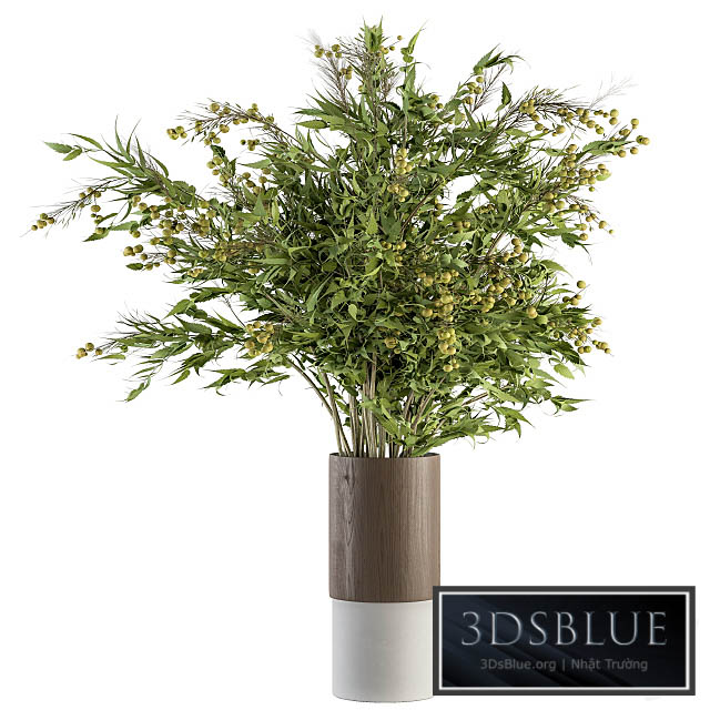 Bouquet – Green Branch in vase 58 3DS Max - thumbnail 3