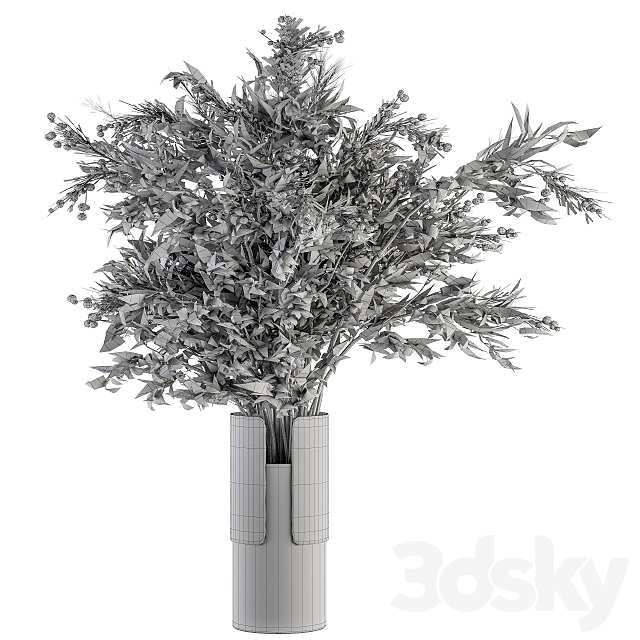 Bouquet – Green Branch in vase 58 3DS Max Model - thumbnail 5