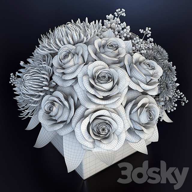 Bouquet “green fantasy” 3DS Max Model - thumbnail 2