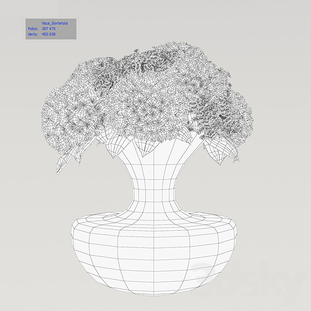 Bouquet \\ Hydrangea 3ds Max - thumbnail 3