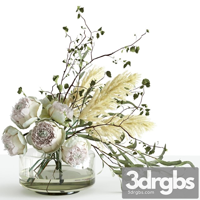 Bouquet in a glass vase - thumbnail 1