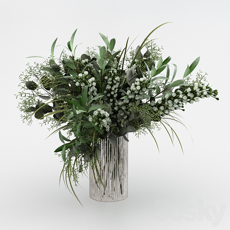 Bouquet in a vase. 3DS Max - thumbnail 2