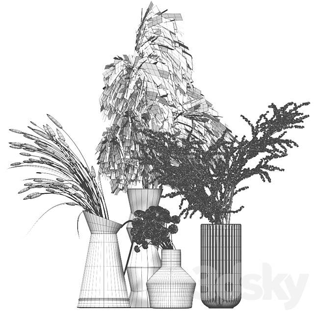 Bouquet in a vase 80 3DSMax File - thumbnail 2