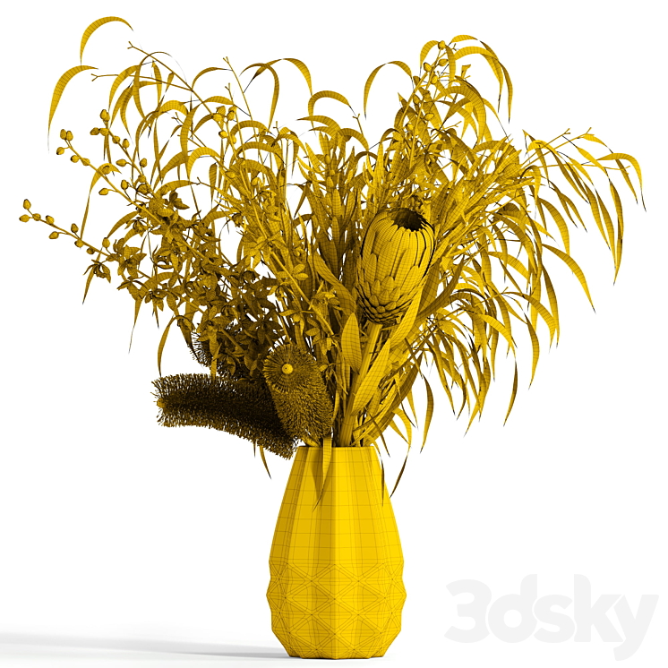 Bouquet in Katsura vase 3DS Max - thumbnail 2