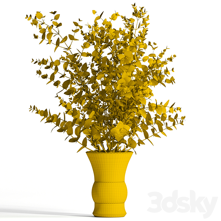 Bouquet of 2 types of eucalyptus 3DS Max - thumbnail 2