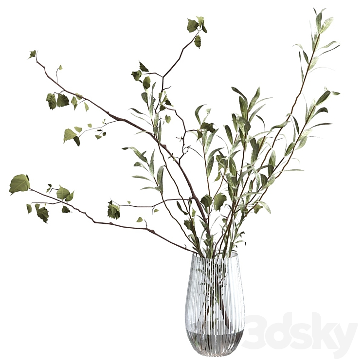 Bouquet of branches 3DS Max Model - thumbnail 1