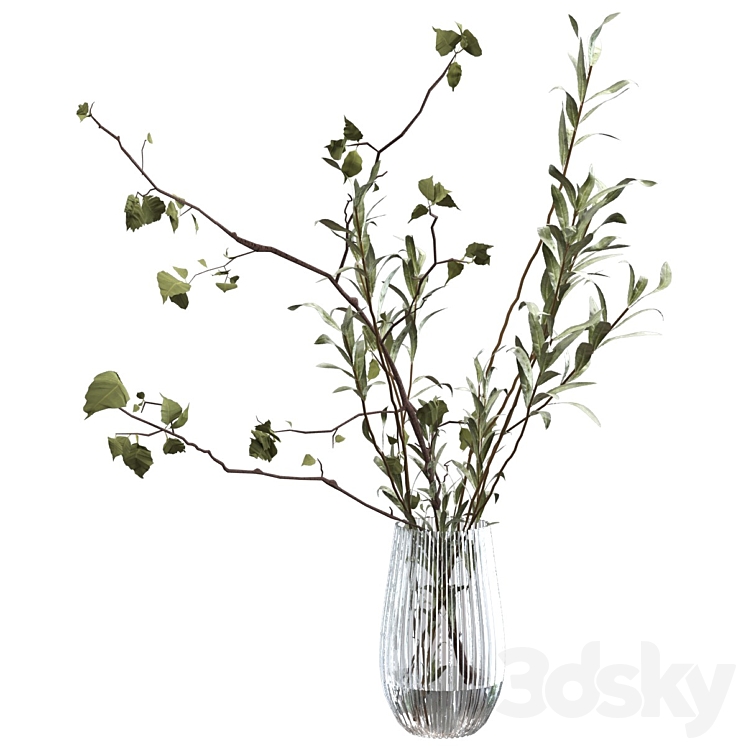 Bouquet of branches 3DS Max Model - thumbnail 2