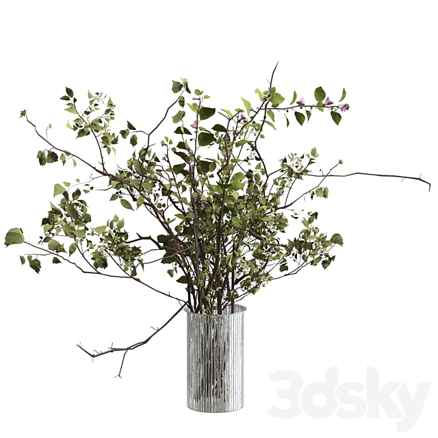 Bouquet of branches and flowers 3ds Max - thumbnail 1