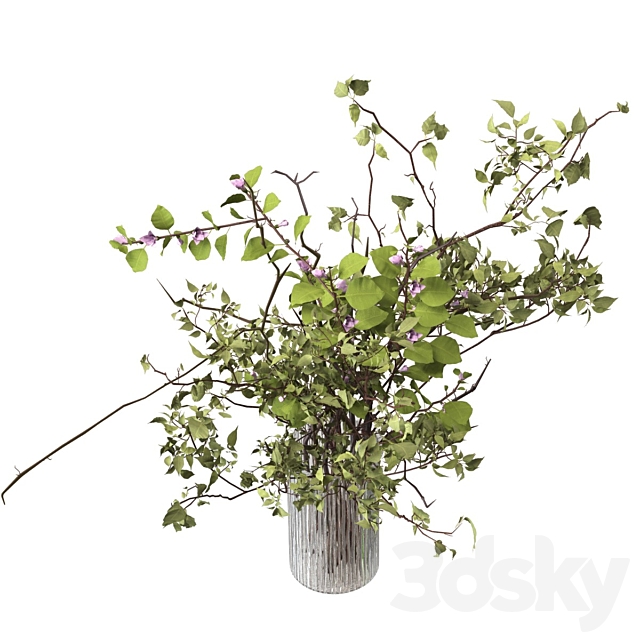 Bouquet of branches and flowers 3ds Max - thumbnail 3