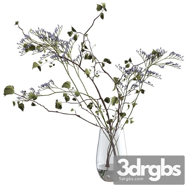 Bouquet of Branches and Flowers 3dsmax Download - thumbnail 1