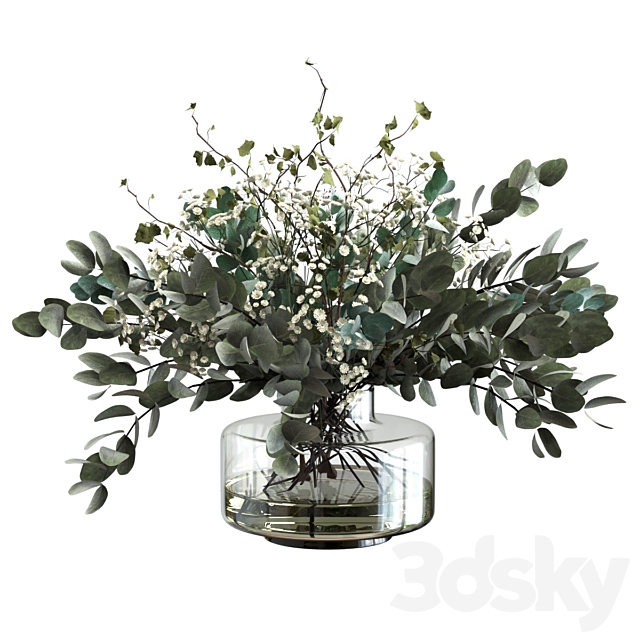 Bouquet of branches and herbs 3ds Max - thumbnail 1