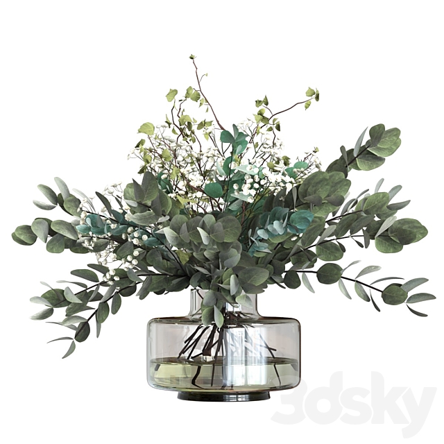 Bouquet of branches and herbs 3ds Max - thumbnail 2