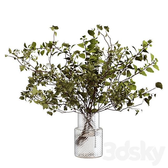 Bouquet of branches with foliage 3ds Max - thumbnail 1