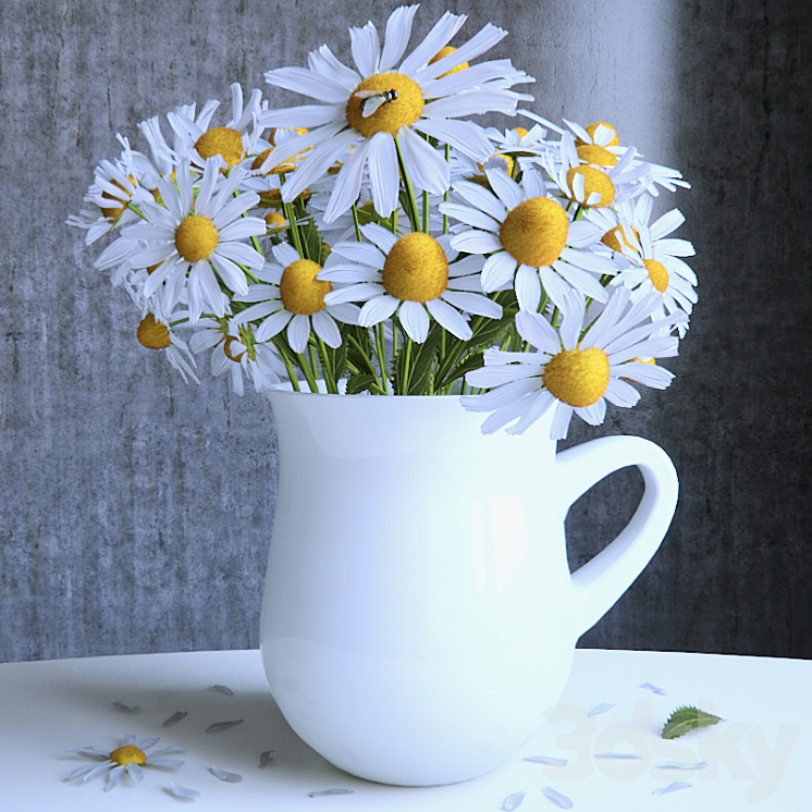 Bouquet of daisies 3DS Max - thumbnail 1