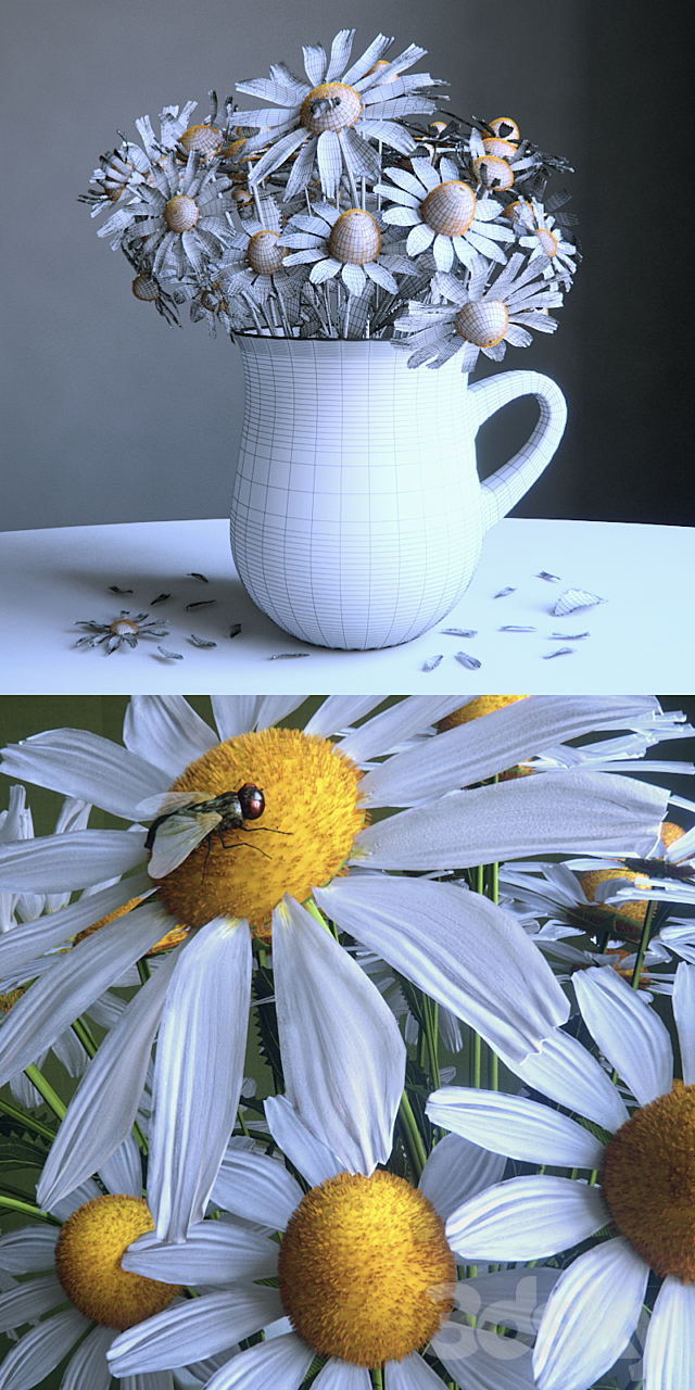 Bouquet of daisies 3DSMax File - thumbnail 3