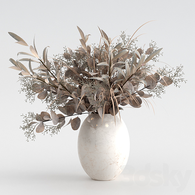 Bouquet of dried flowers 3ds Max - thumbnail 1