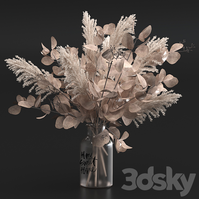 Bouquet of dried flowers 3DSMax File - thumbnail 1