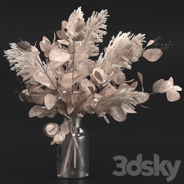 Bouquet of dried flowers 3DSMax File - thumbnail 2