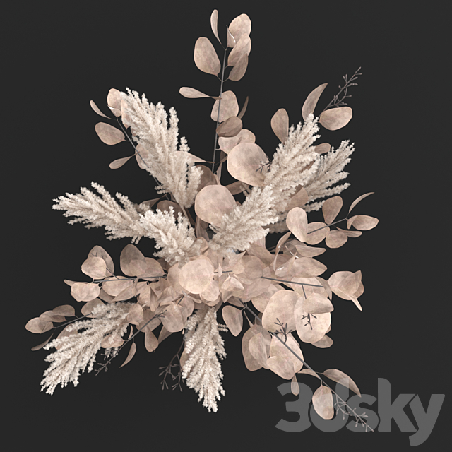 Bouquet of dried flowers 3DSMax File - thumbnail 3