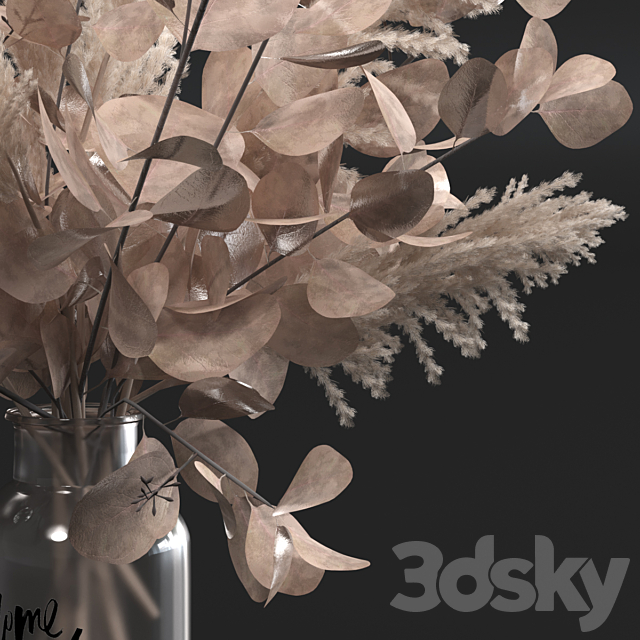 Bouquet of dried flowers 3DSMax File - thumbnail 4