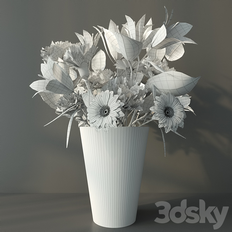 Bouquet of flowers 3DS Max - thumbnail 2