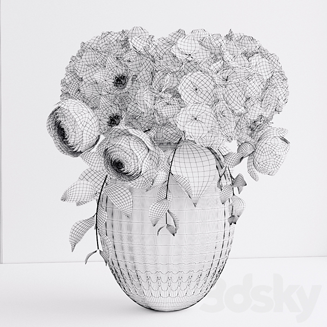 Bouquet of flowers 6 3DS Max Model - thumbnail 3