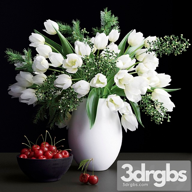 Bouquet of Flowers in a Vase 25 3dsmax Download - thumbnail 1