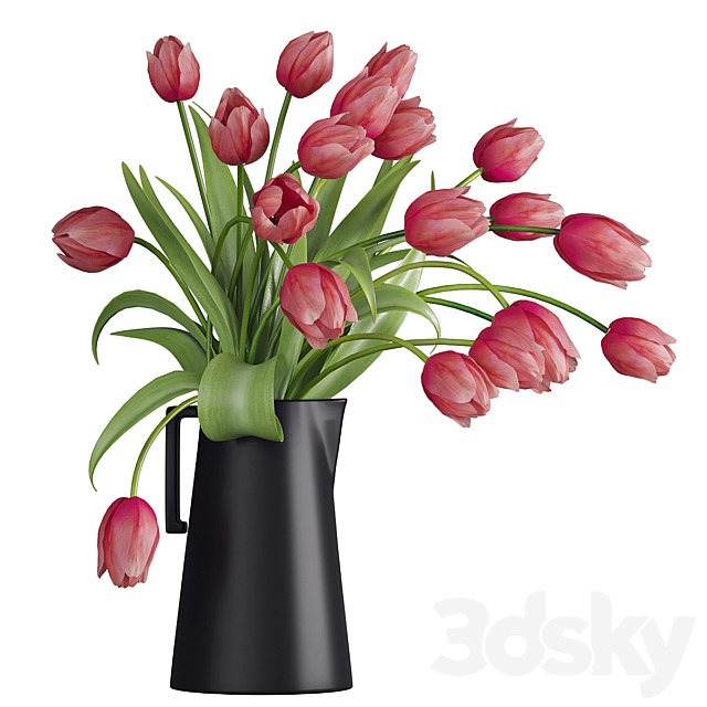 Bouquet of flowers in a vase 38 3DSMax File - thumbnail 3