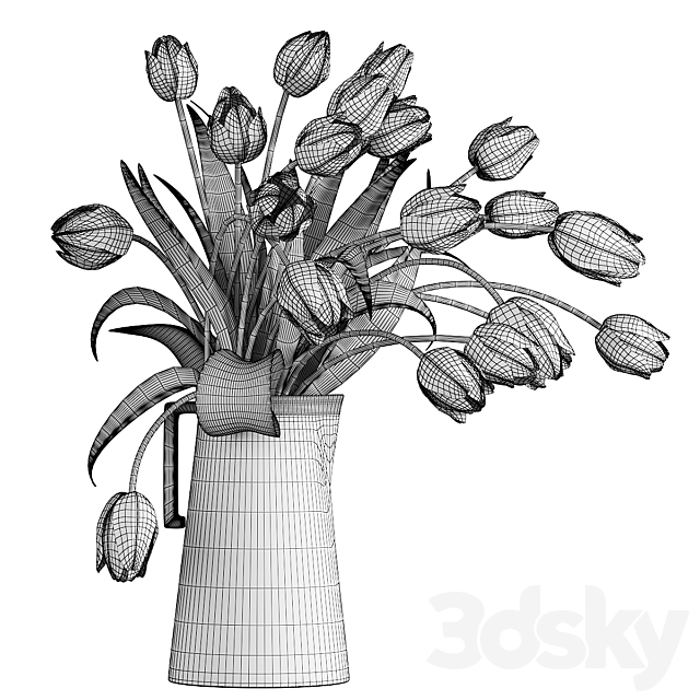 Bouquet of flowers in a vase 38 3DSMax File - thumbnail 4