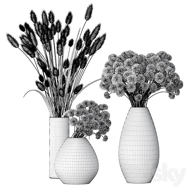 Bouquet of flowers in a vase 49 3DS Max - thumbnail 2