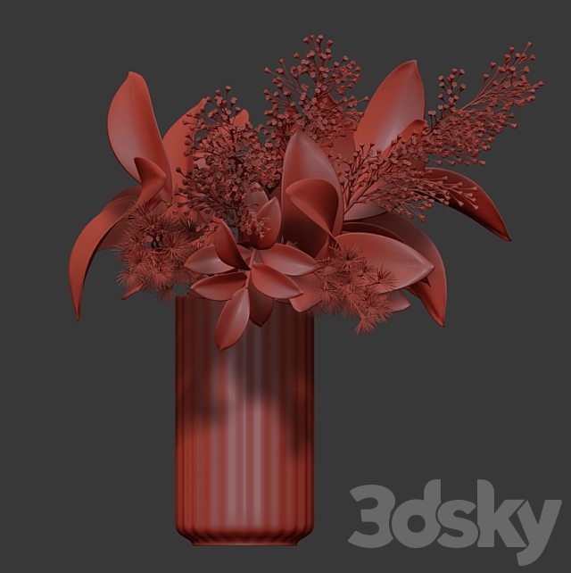 Bouquet of flowers in a vase 59 3ds Max - thumbnail 3